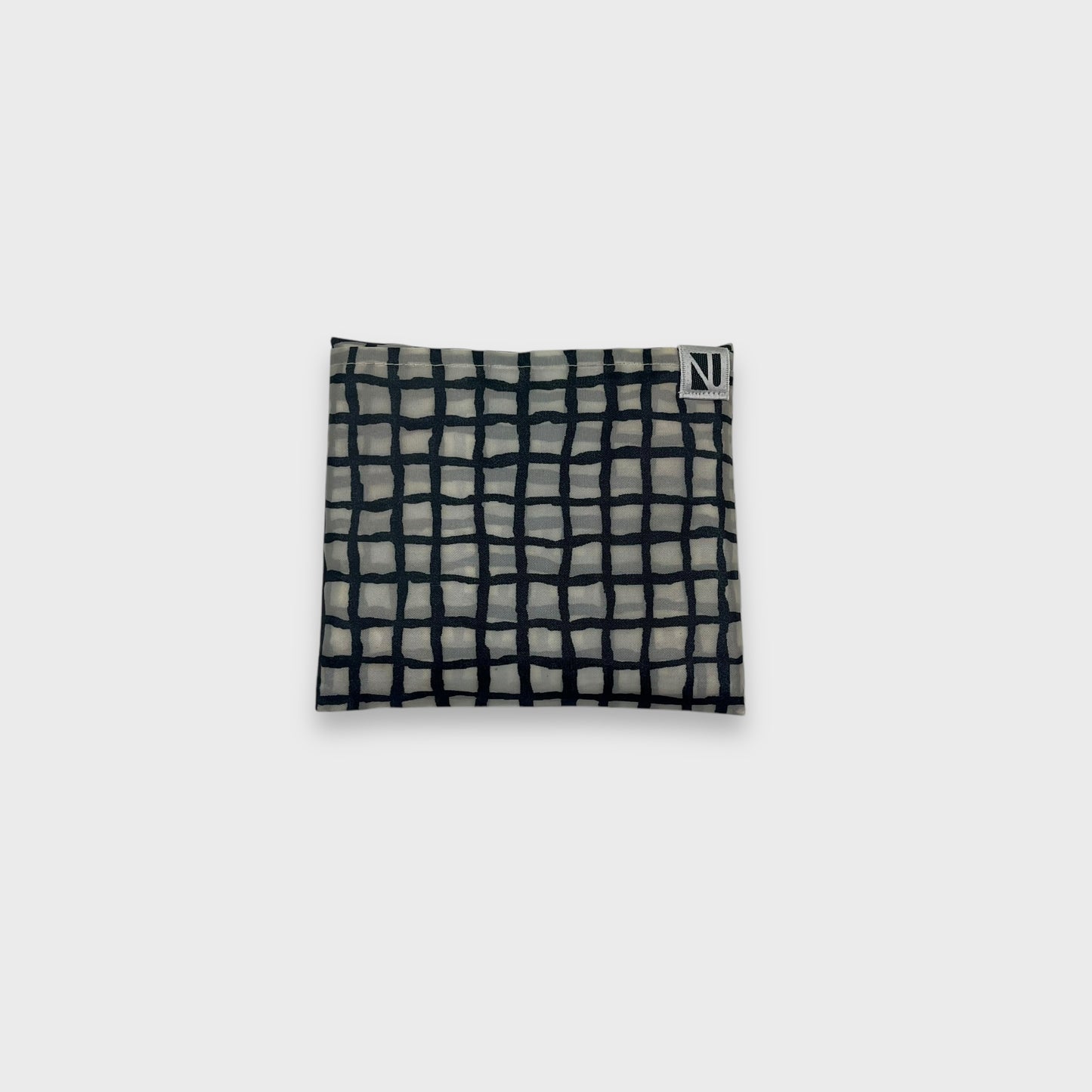 Remake Eco Bag Small, Gray Checkered Pattern 4