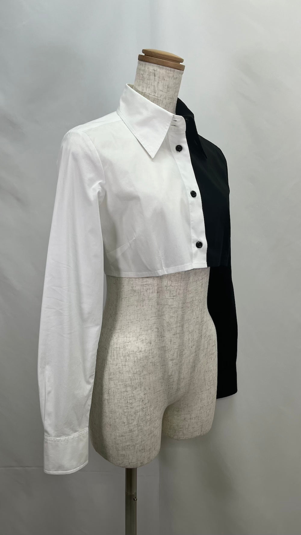 Remake Two-Tone Short Length Shirt
