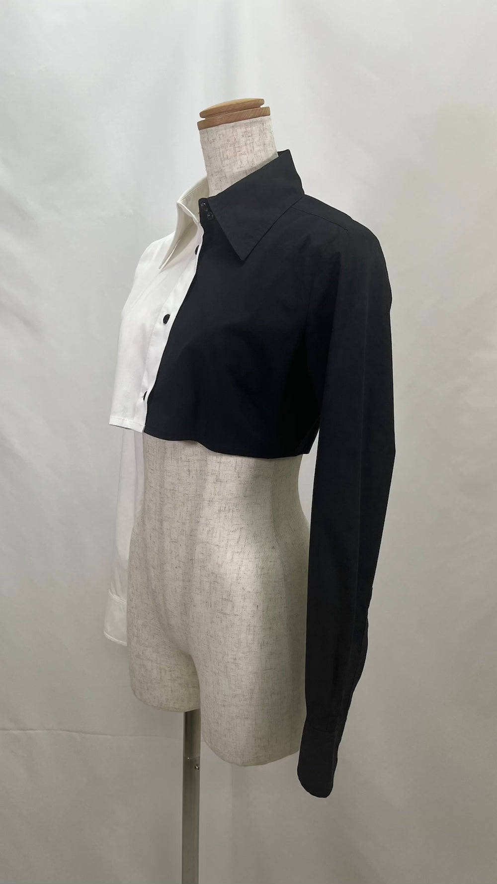 Remake Two-Tone Short Length Shirt