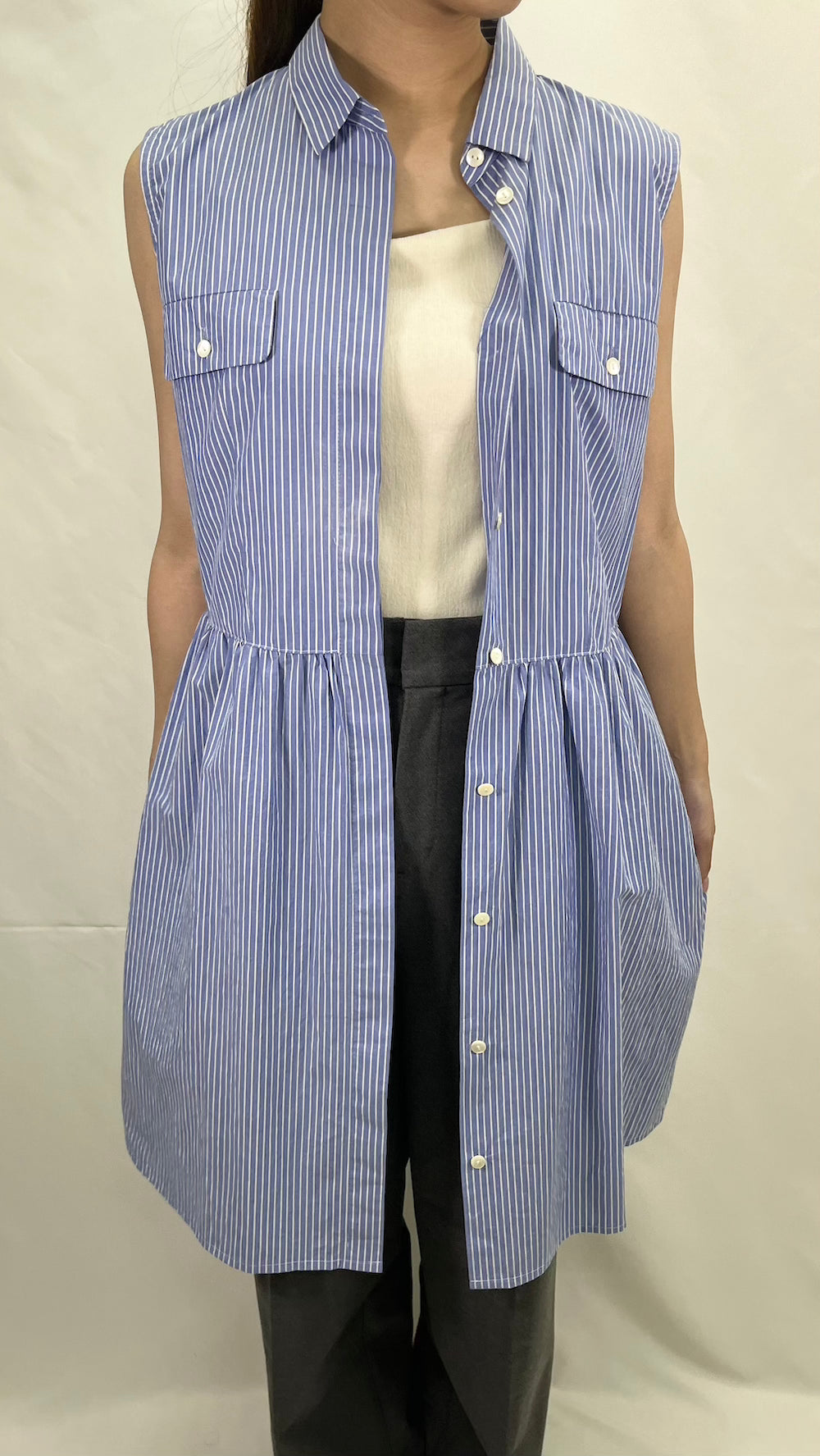 Remake Sleeveless Gathered One-Piece