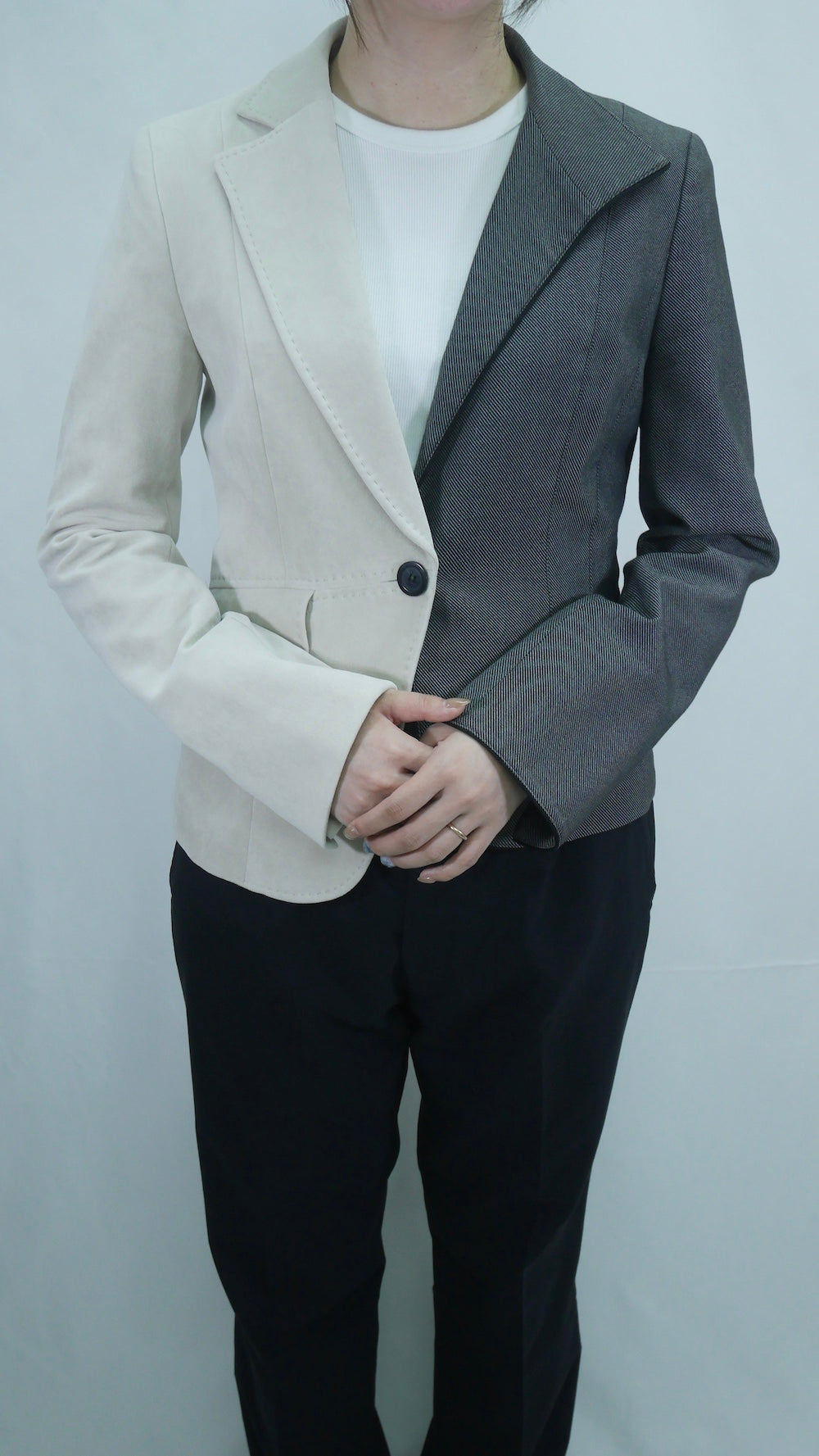 Remake Two-Tone Tailored Jacket