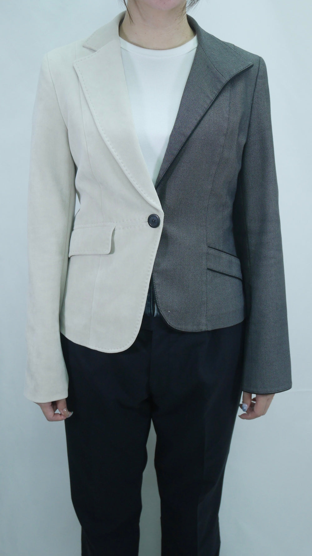 Remake Two-Tone Tailored Jacket