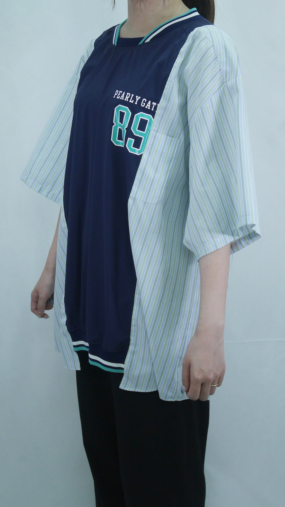 Remake Side-Switching Nylon T-Shirt