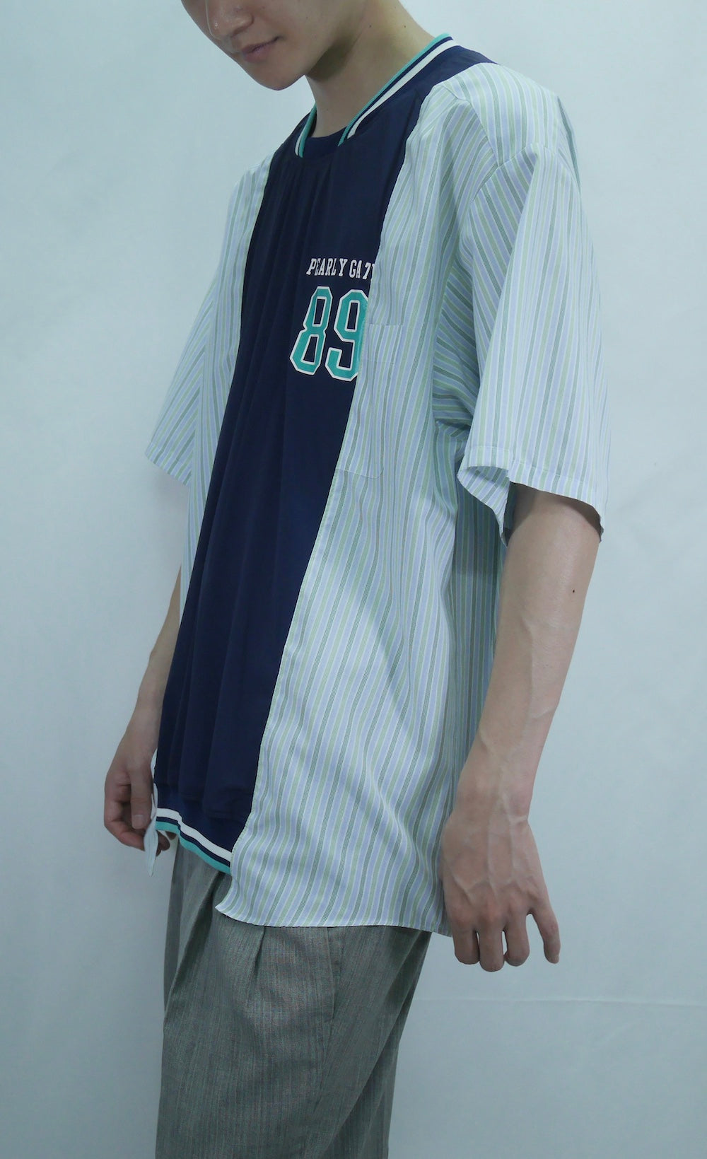 Remake Side-Switching Nylon T-Shirt