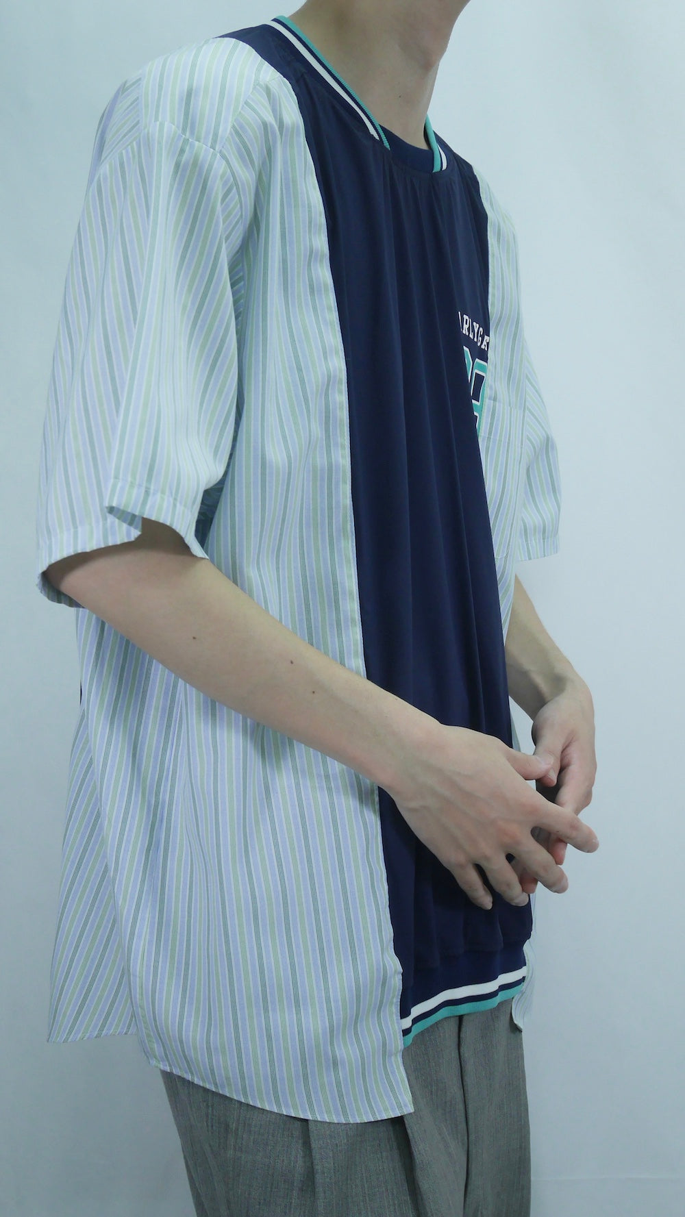 Remake Side-Switching Nylon T-Shirt