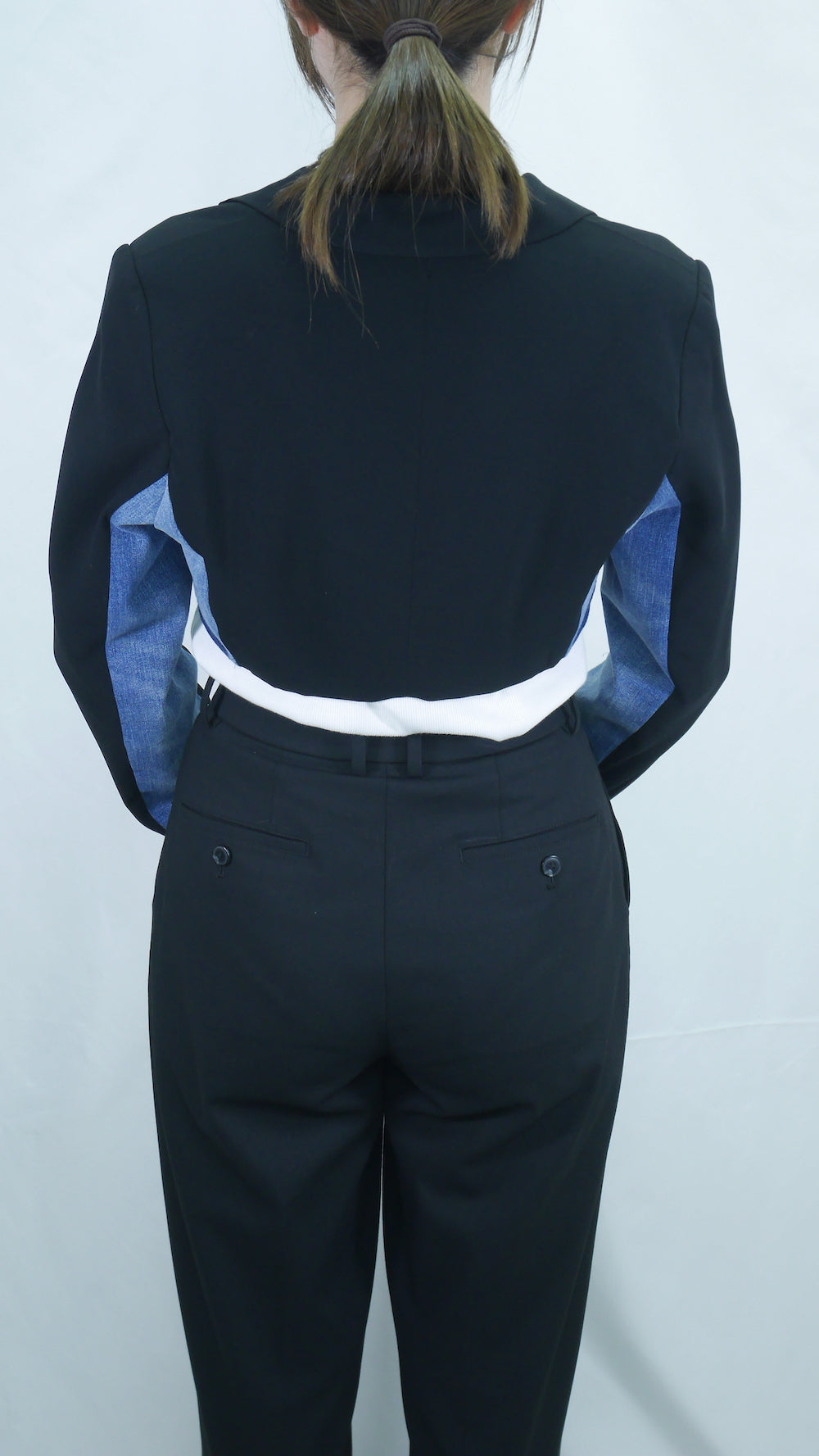 Remake Side Denim Short Length Tailored Jacket