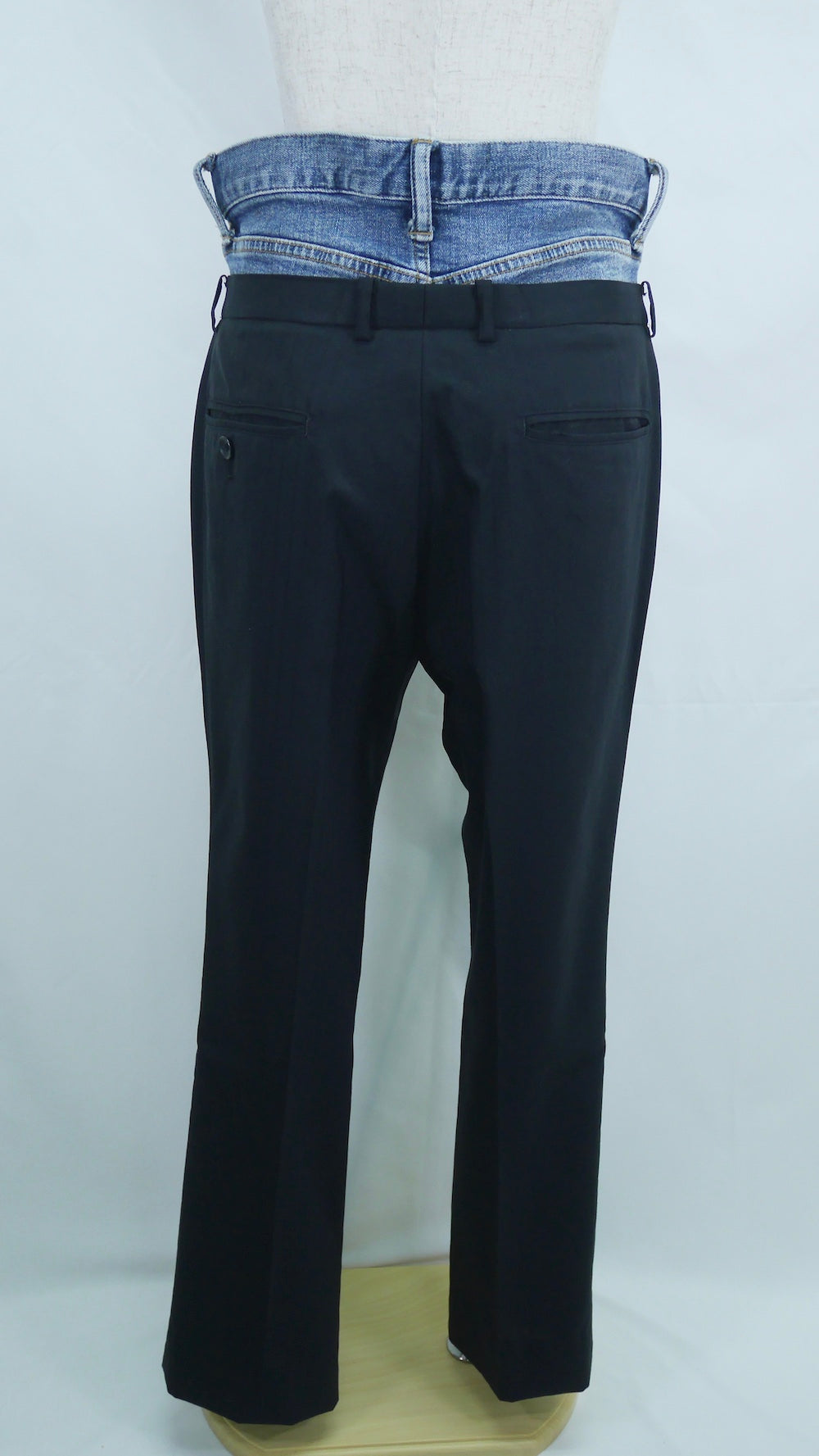Remake Double Waist Denim Slacks