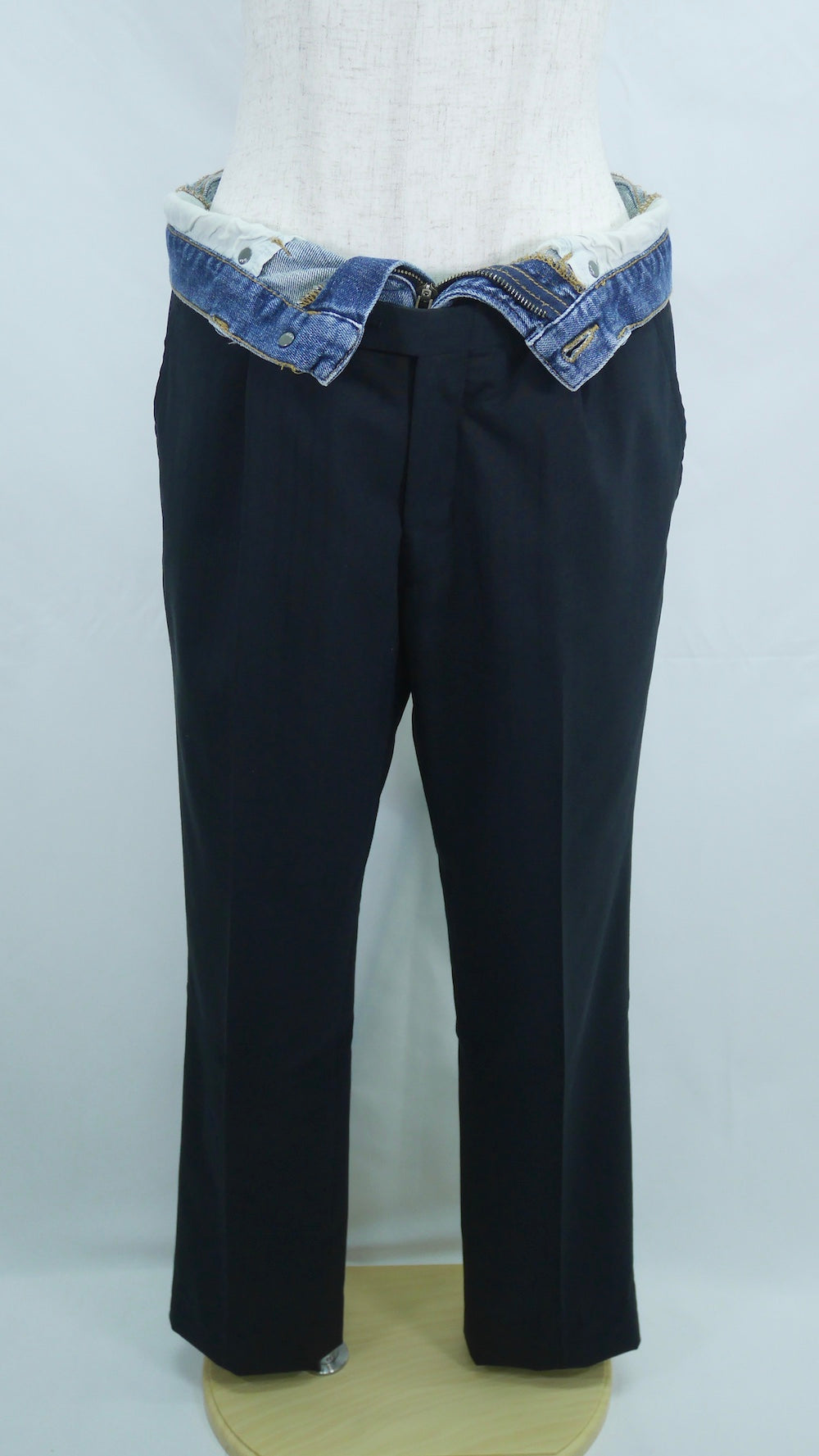 Remake Double Waist Denim Slacks