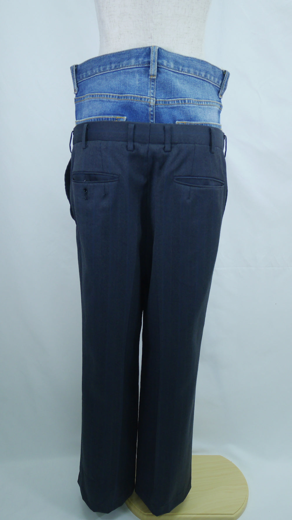 Remake Denim Layered Slacks