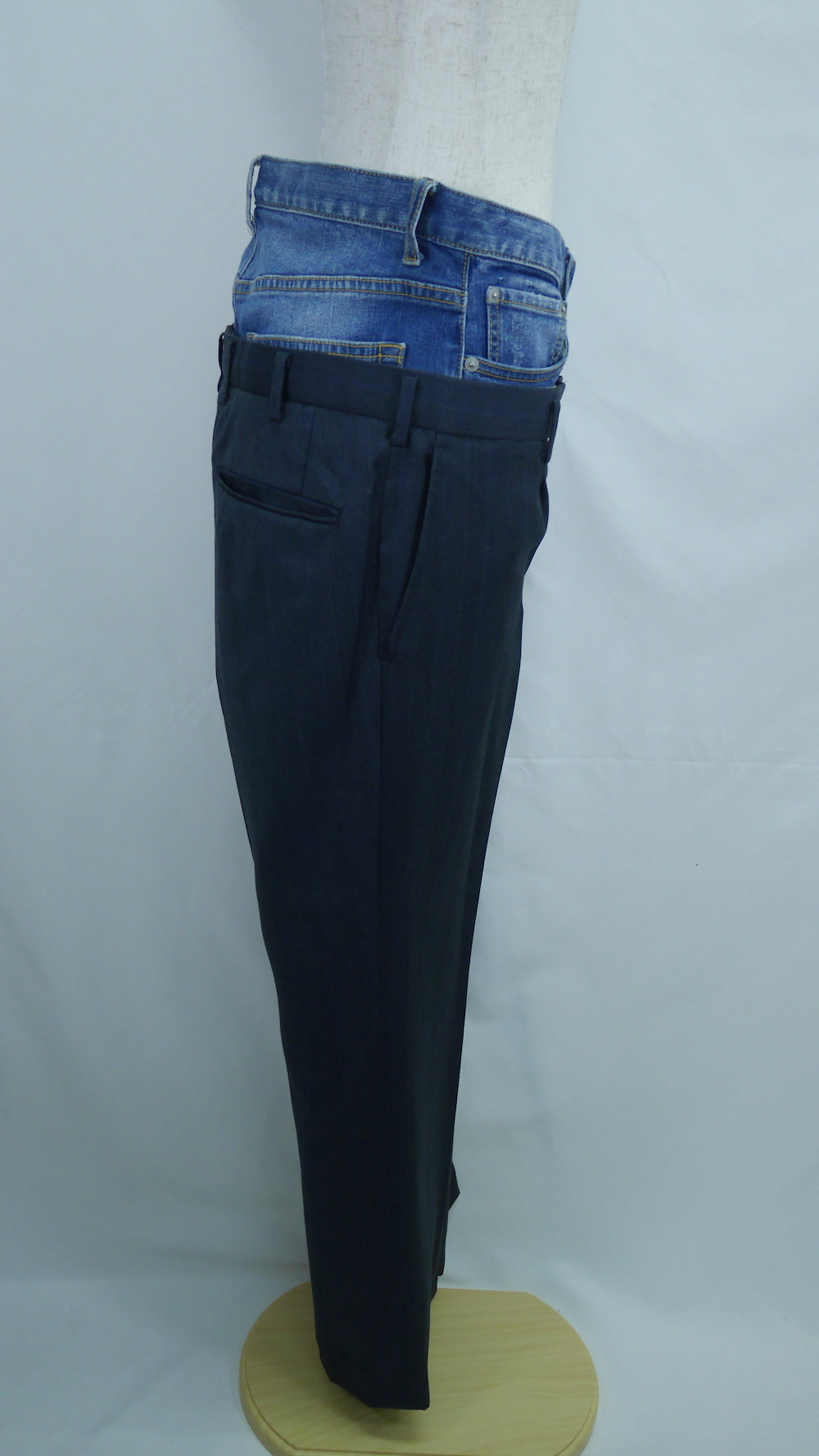 Remake Denim Layered Slacks