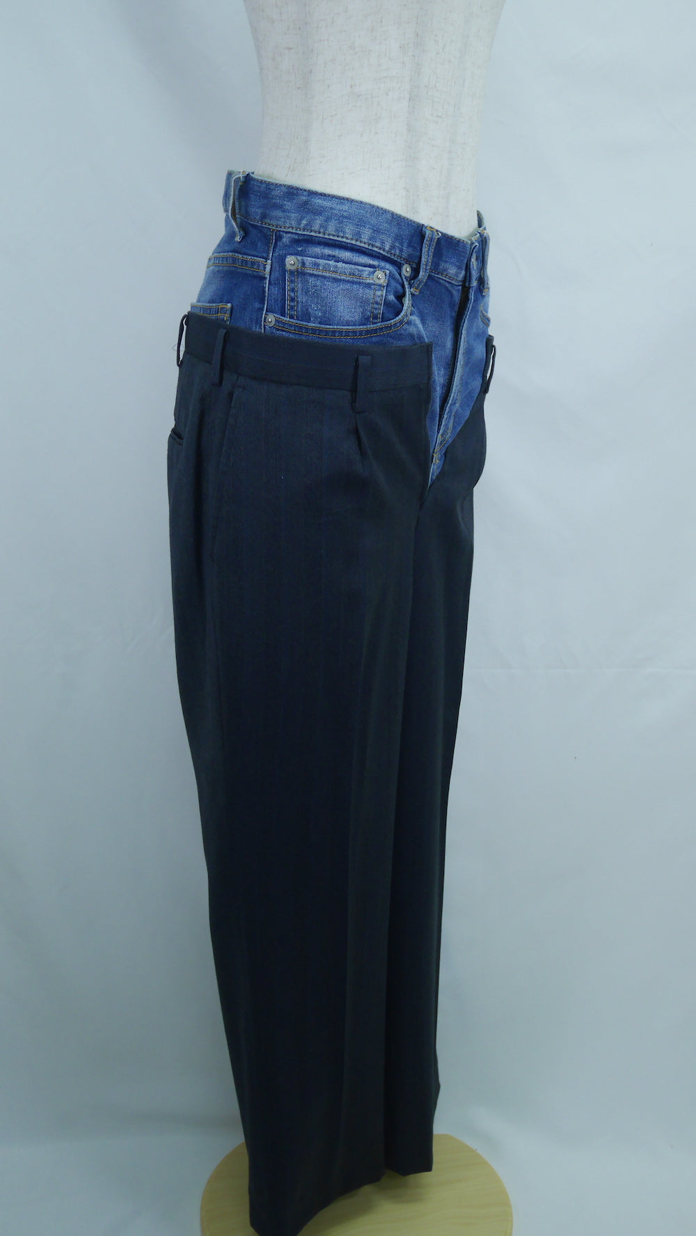 Remake Denim Layered Slacks