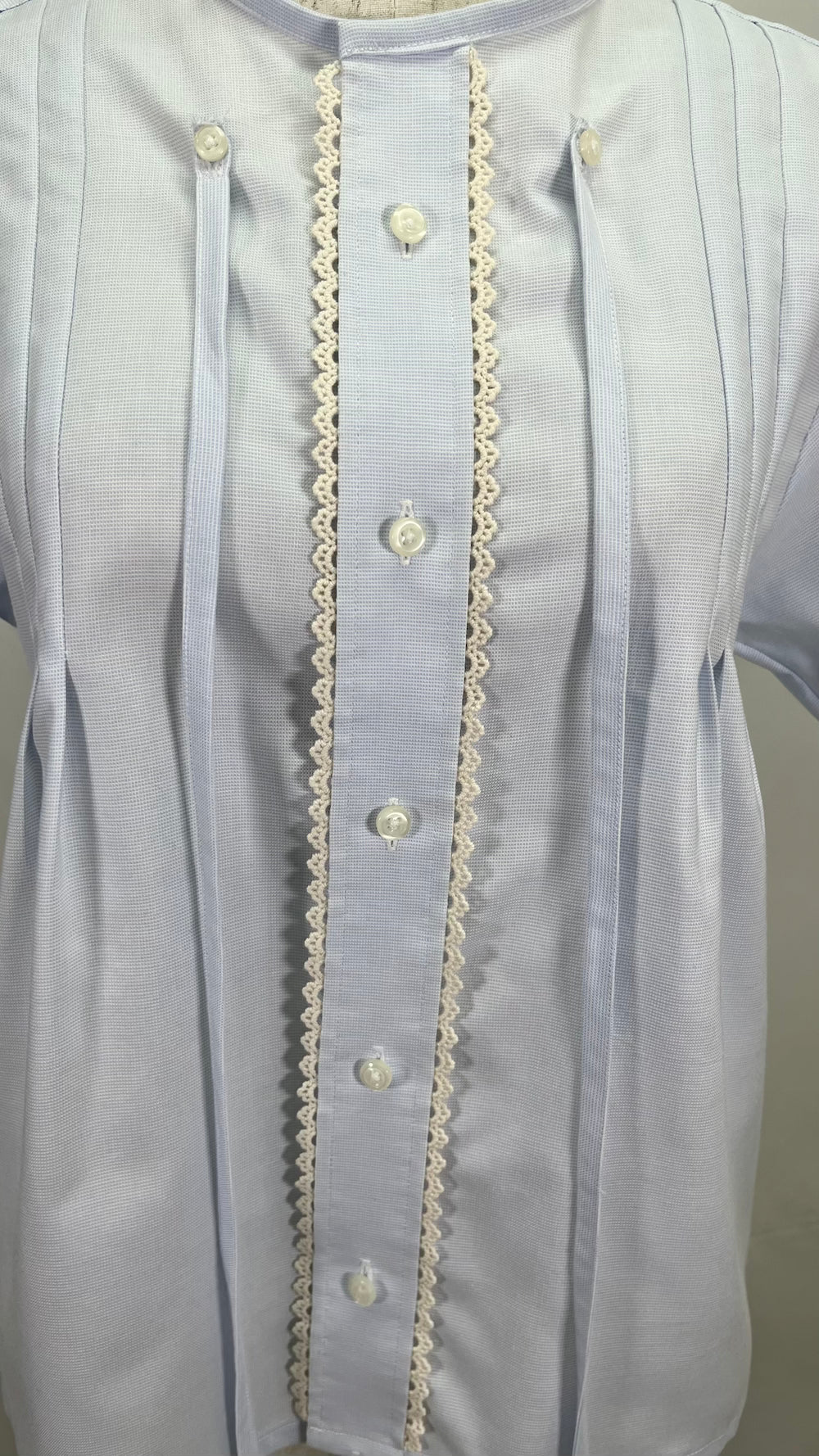 Remake Storing Ribbon No-Collar Blouse
