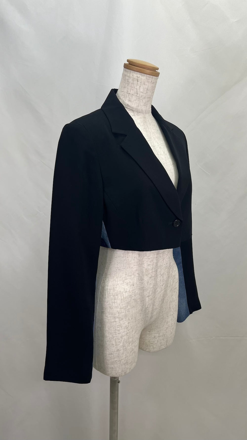 Remake Side Denim Short Length Tailored Jacket