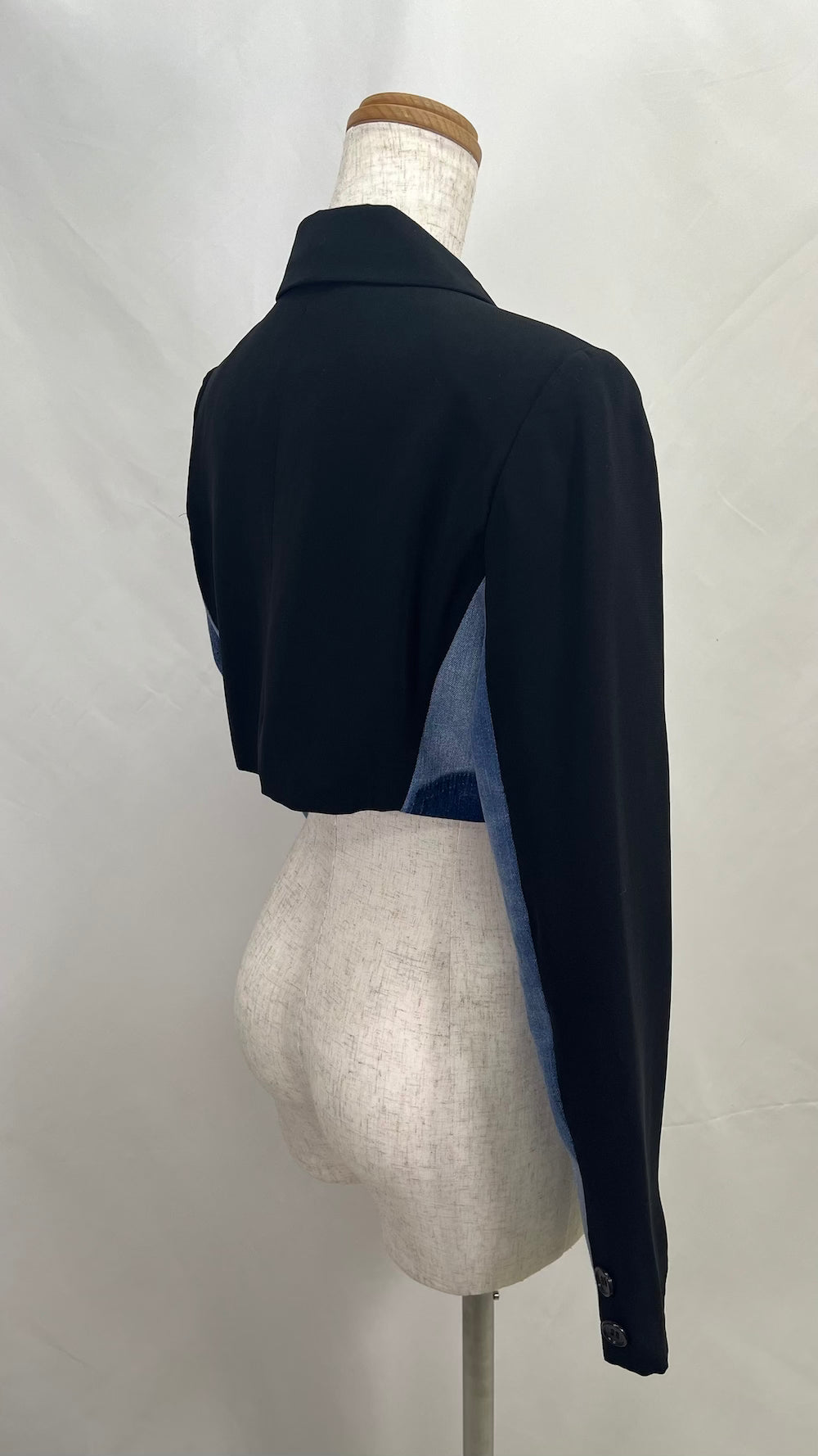 Remake Side Denim Short Length Tailored Jacket