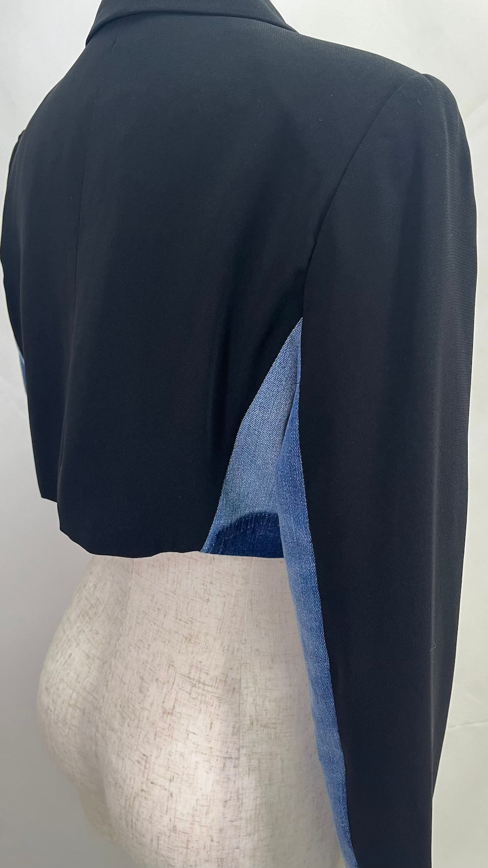 Remake Side Denim Short Length Tailored Jacket