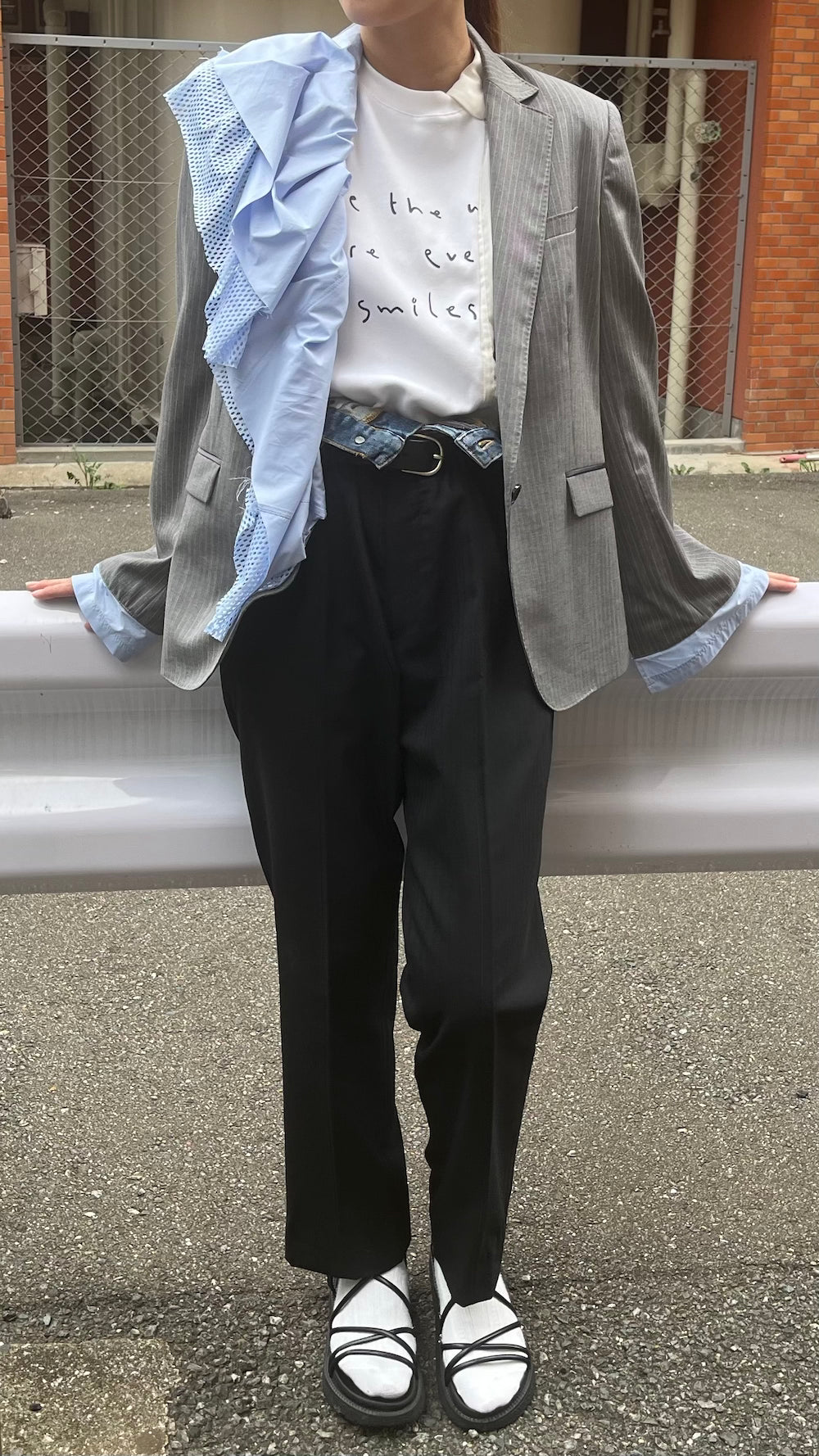 Remake Sleeve Flare Frill Tailored Jacket
