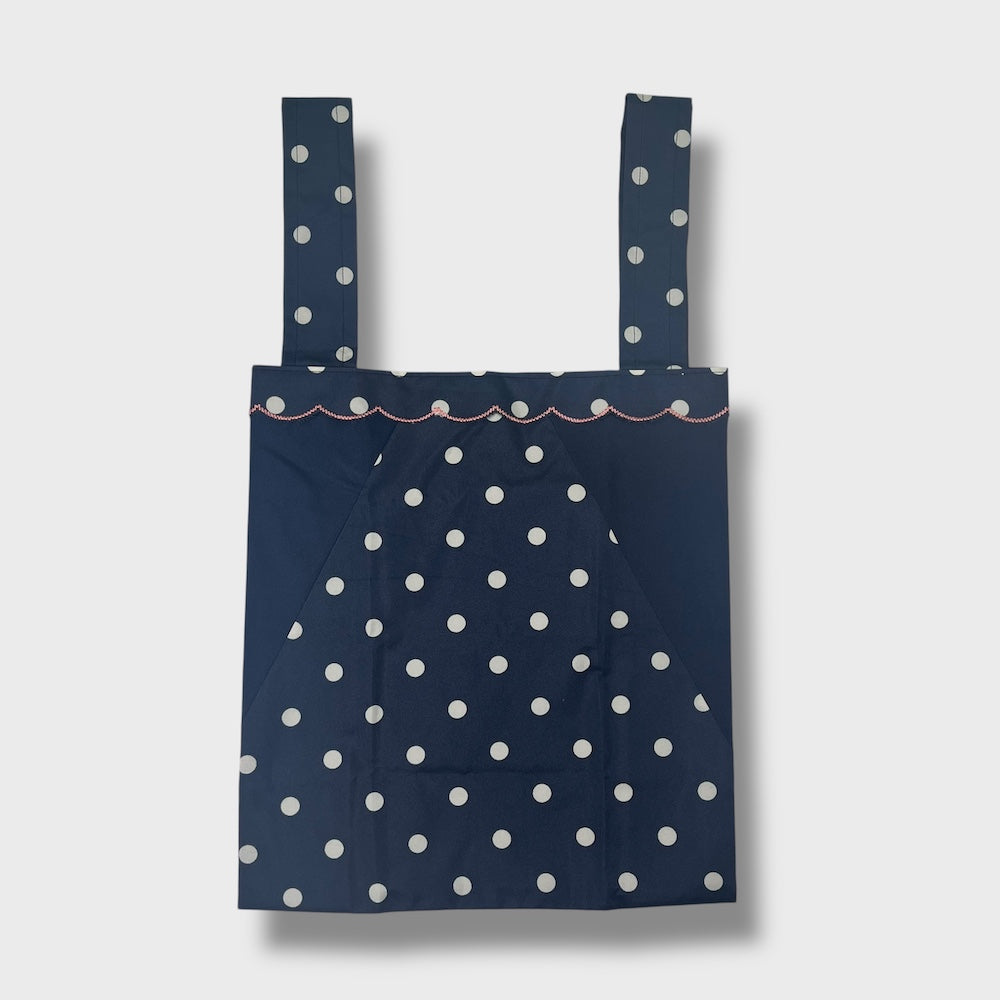 Remake Eco Bag Small,Navy Dot