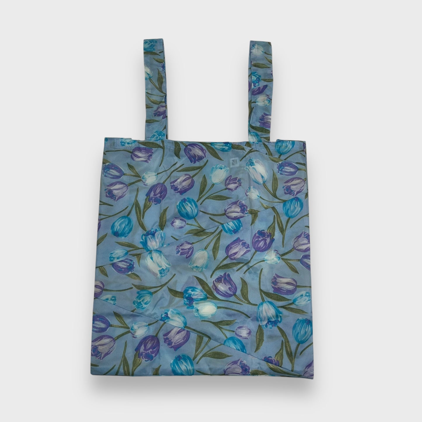 Remake Eco Bag Large, Light Blue Tulip Print 31