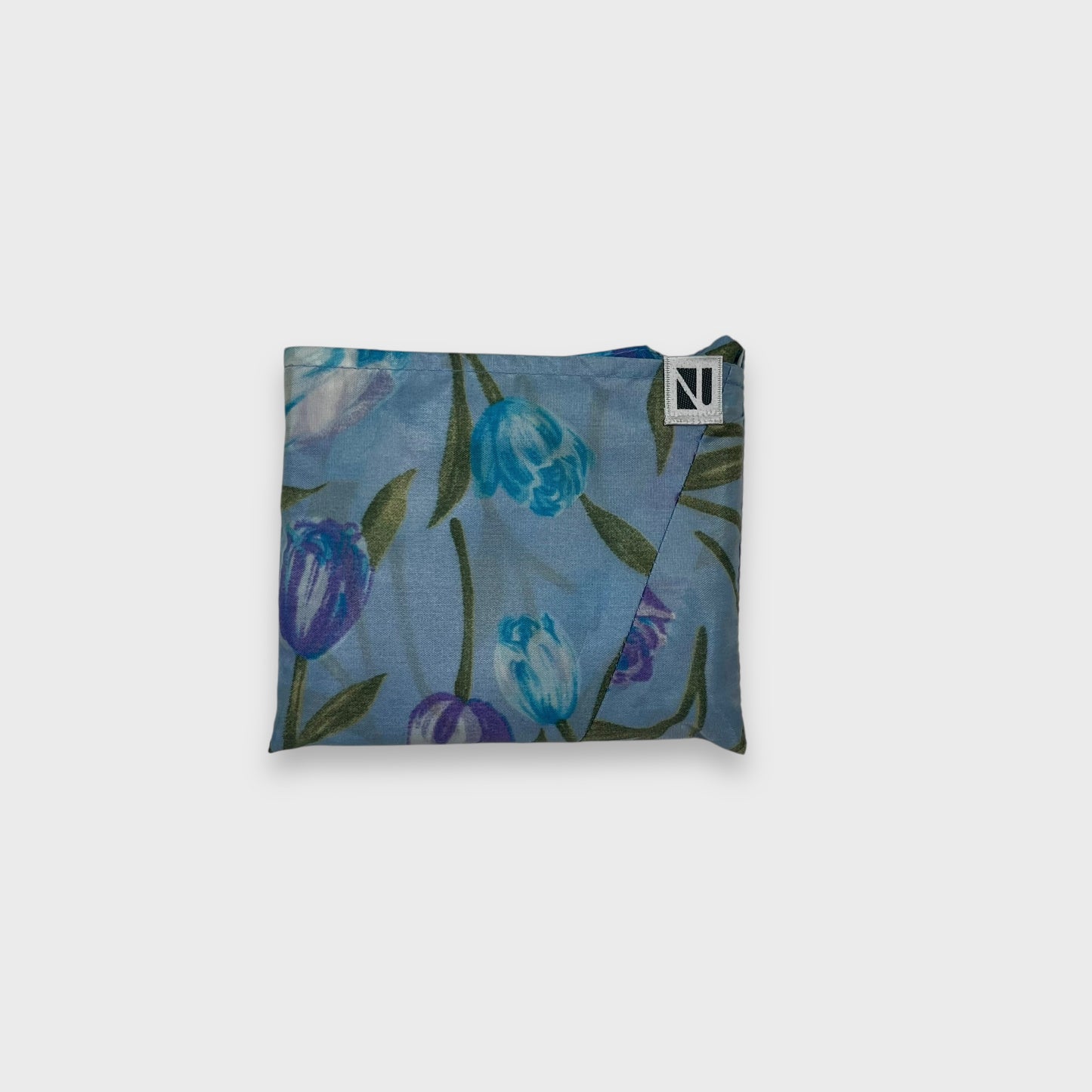 Remake Eco Bag Large, Light Blue Tulip Print 31