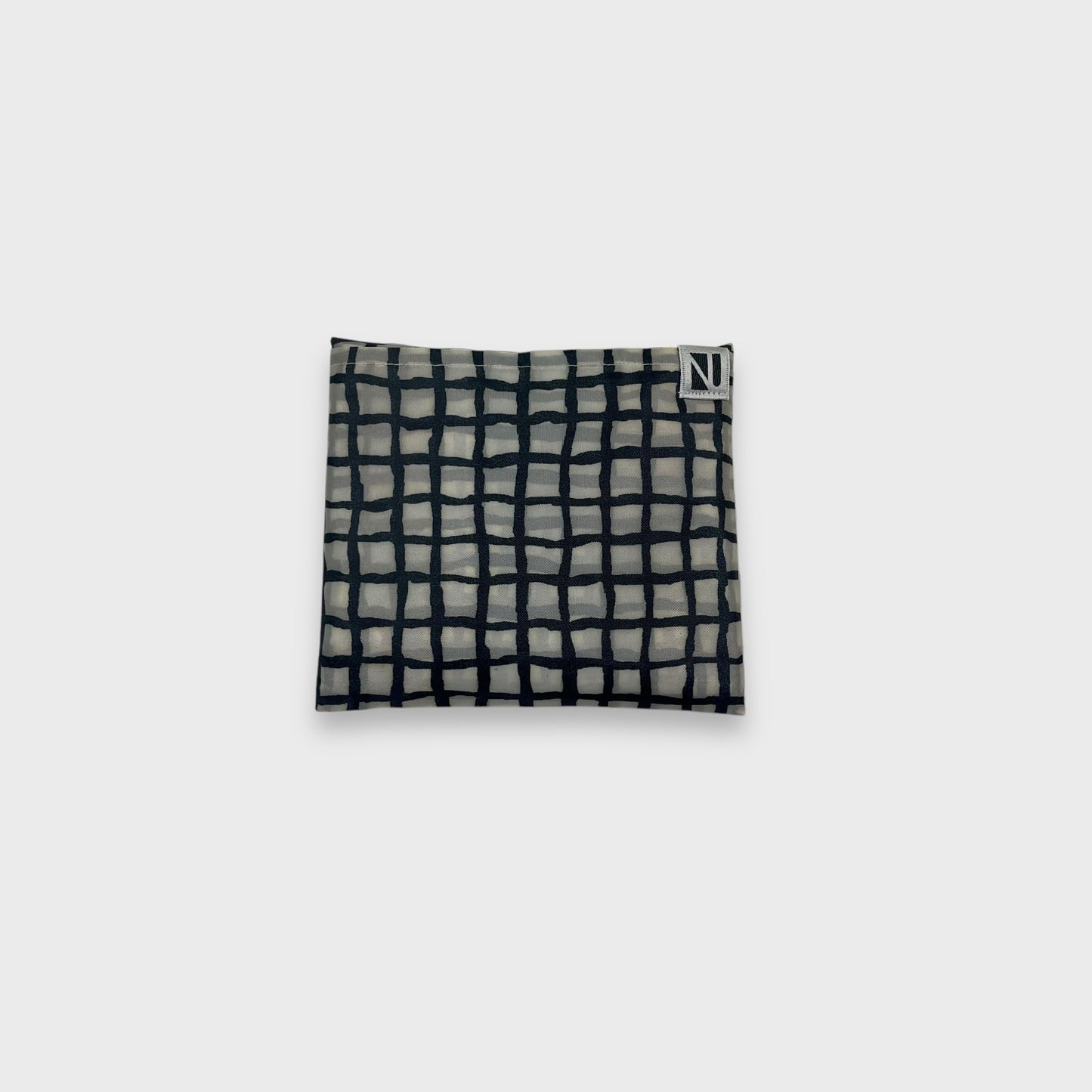 Remake Eco Bag Small, Gray Checkered Pattern 4