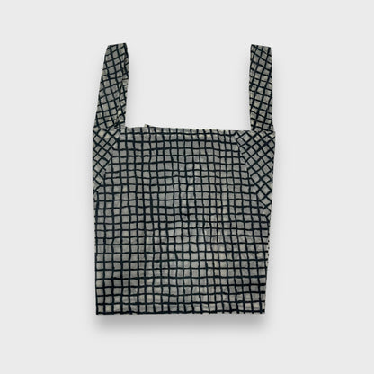 Remake Eco Bag Small, Gray Checkered Pattern 4