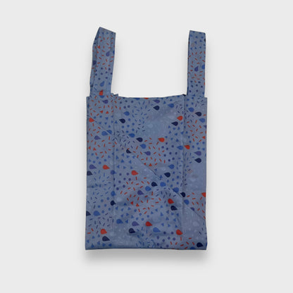 Remake Eco Bag Small, Blue Drop Pattern 42