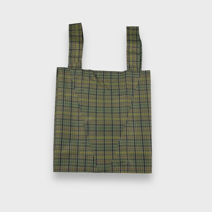 Remake Eco Bag Small, Green Madras Check 59