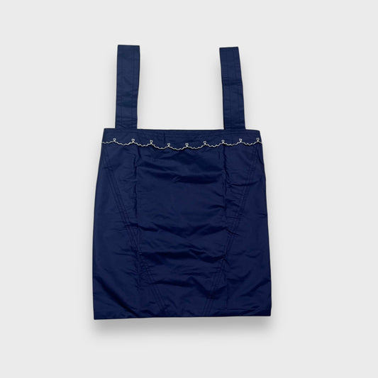 Remake Eco Bag Small,Navy Heart Embroidery 7