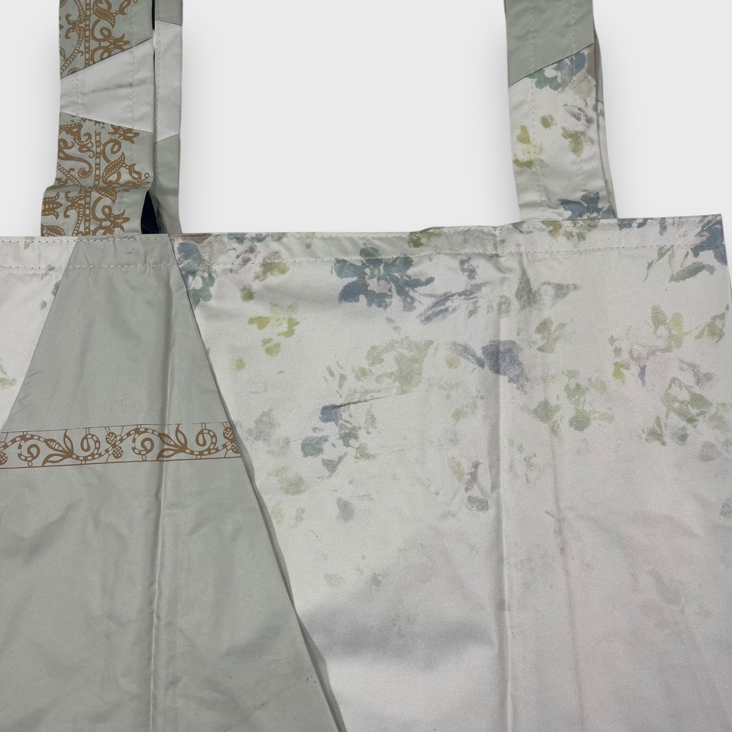 Remake Eco Bag Large, Mossgreen Flower 22