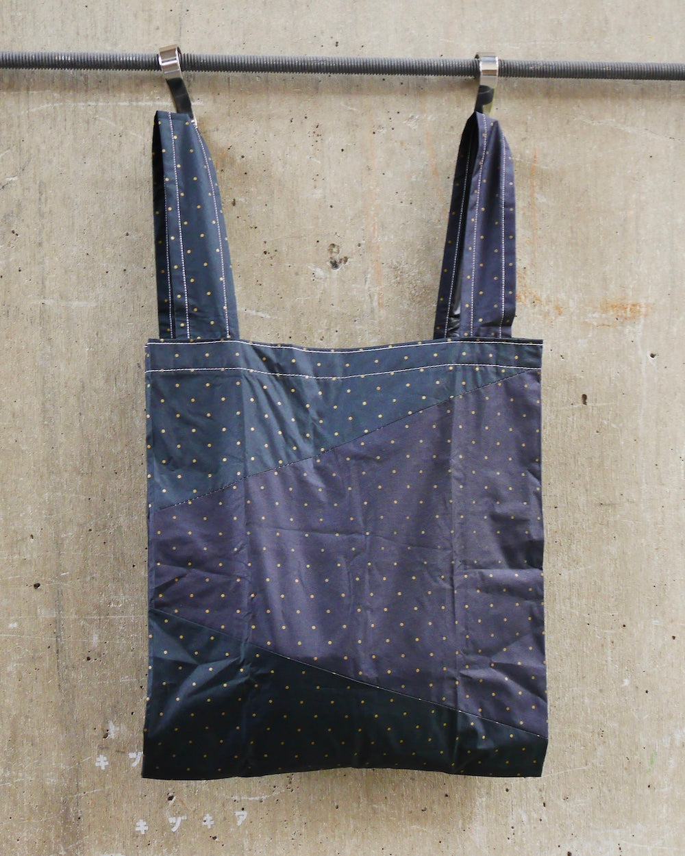 Remake Eco Bag Small,Black Dot Star