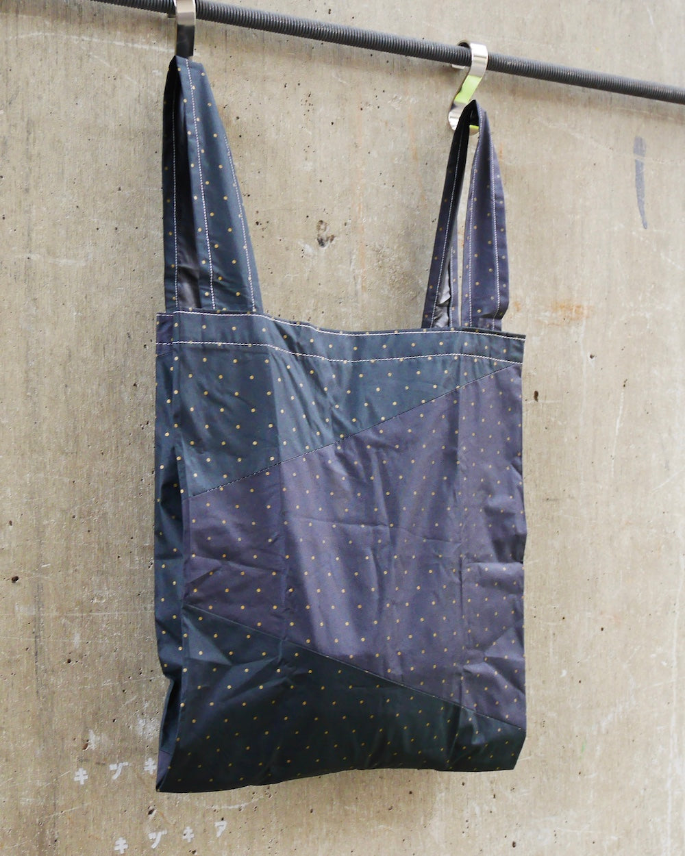 Remake Eco Bag Small,Black Dot Star