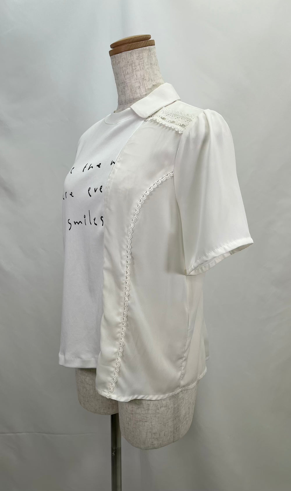 Remake Asymmetry Blouse Switching T-shirt