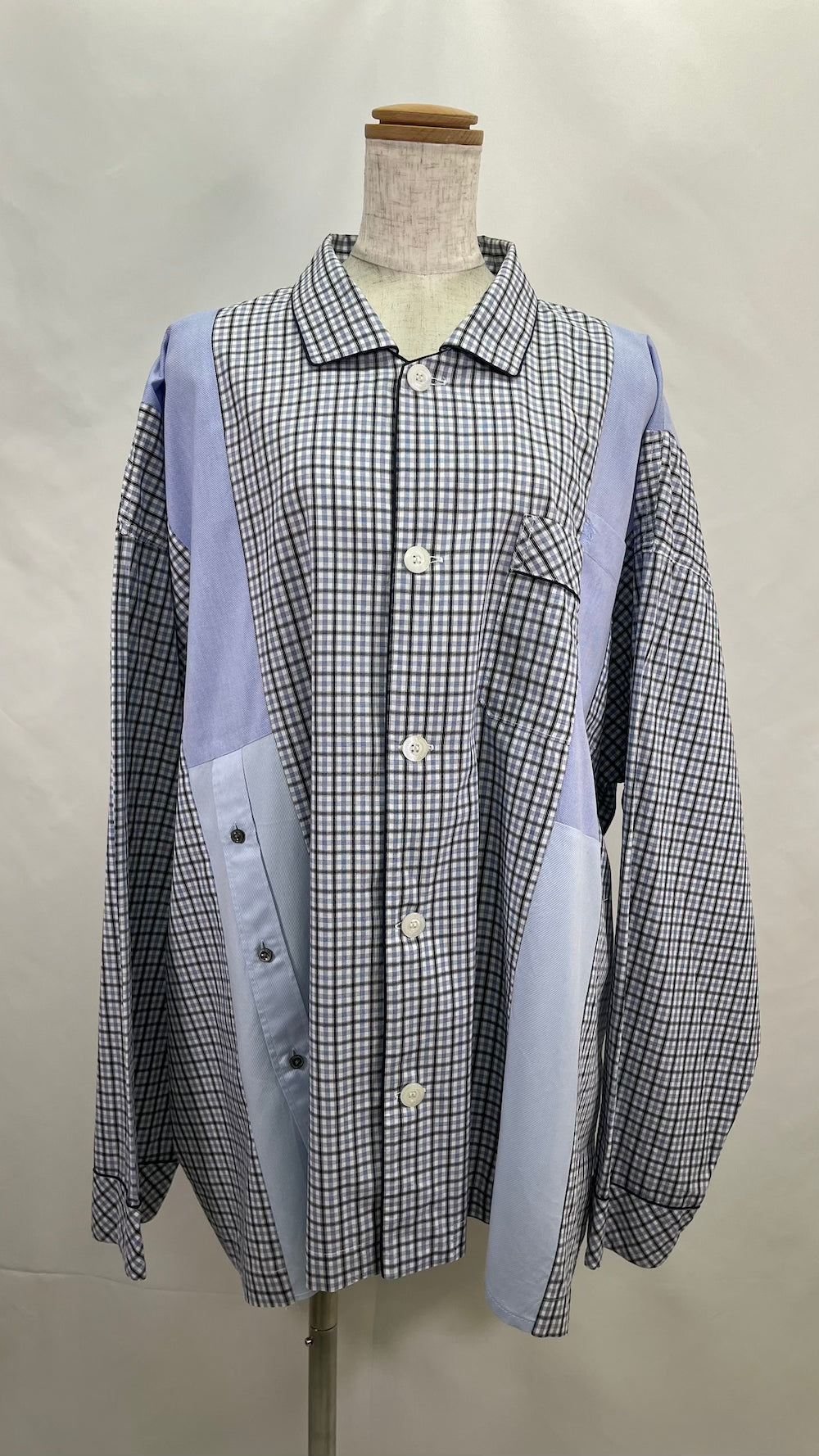 Remake Pajama Check Over Shirt