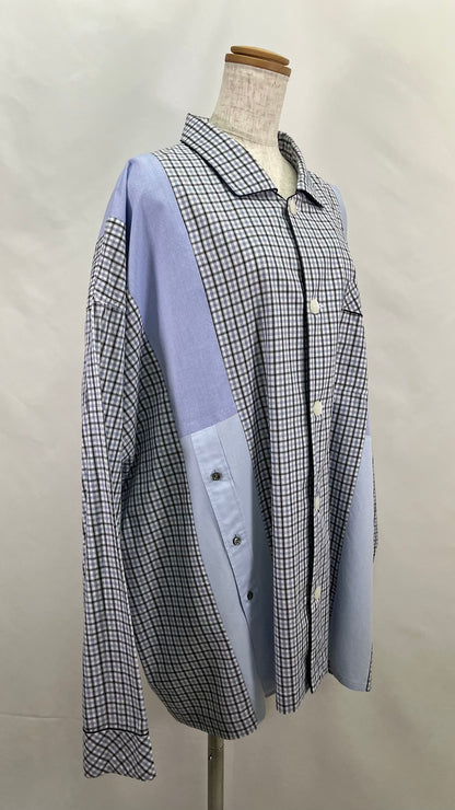 Remake Pajama Check Over Shirt