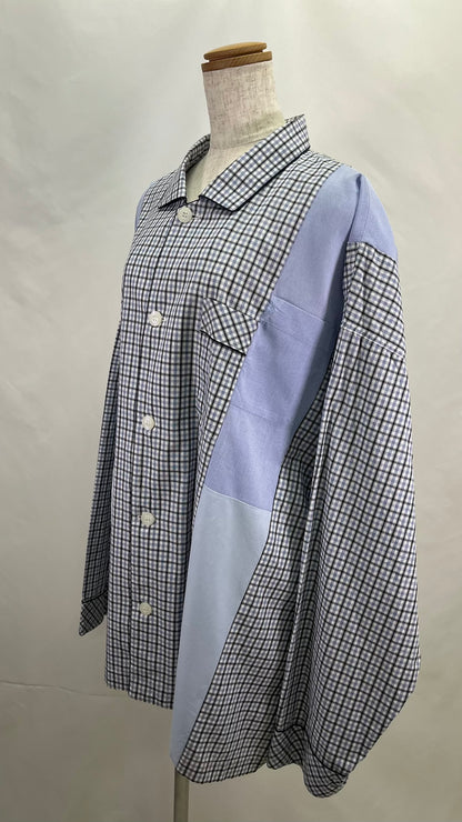 Remake Pajama Check Over Shirt