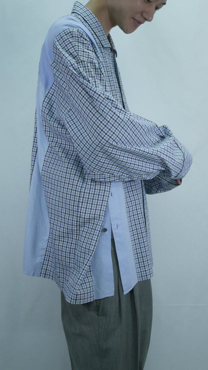 Remake Pajama Check Over Shirt