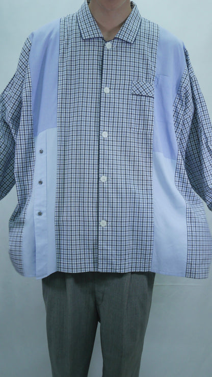 Remake Pajama Check Over Shirt