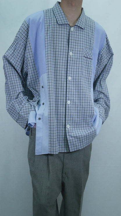 Remake Pajama Check Over Shirt