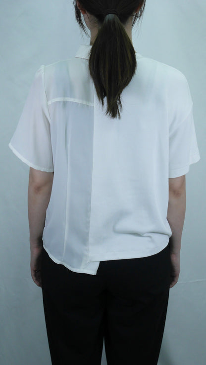 Remake Asymmetry Blouse Switching T-shirt