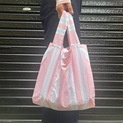 Remake Eco Bag Small,Pink Stripe