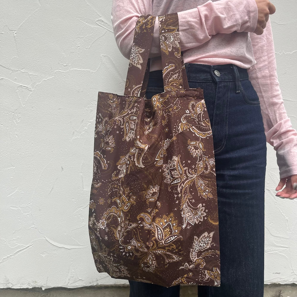 Remake Eco Bag Large,Brown Paisley