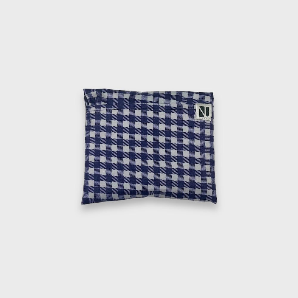 Remake Eco Bag Small,Navy Gingham Check