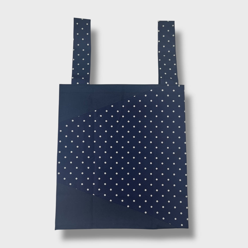 Remake Eco Bag Small,Navy Dot