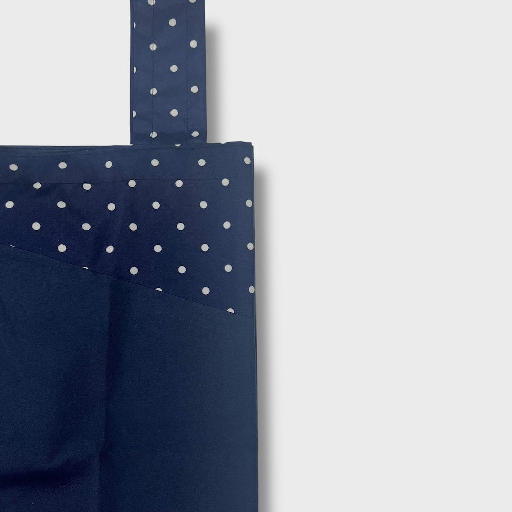 Remake Eco Bag Small,Navy Dot