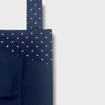 Remake Eco Bag Small,Navy Dot