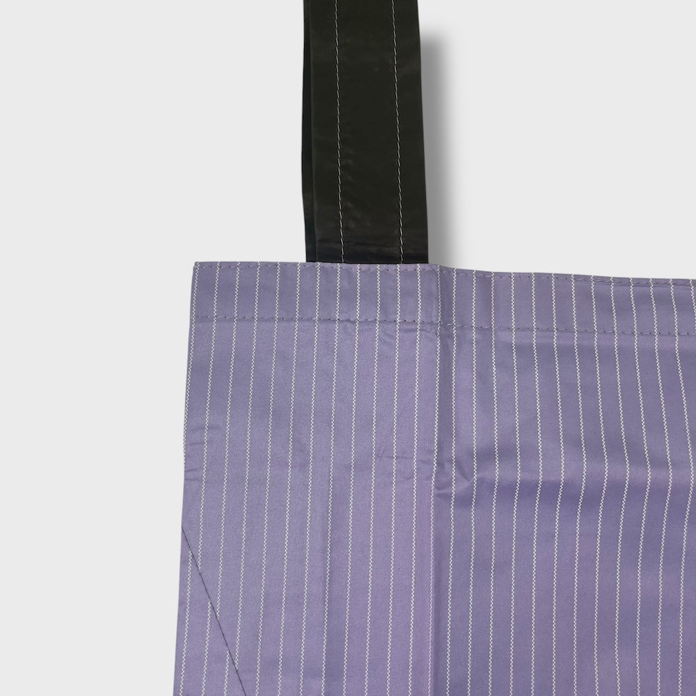 Remake Eco Bag Small,Purple Stripe