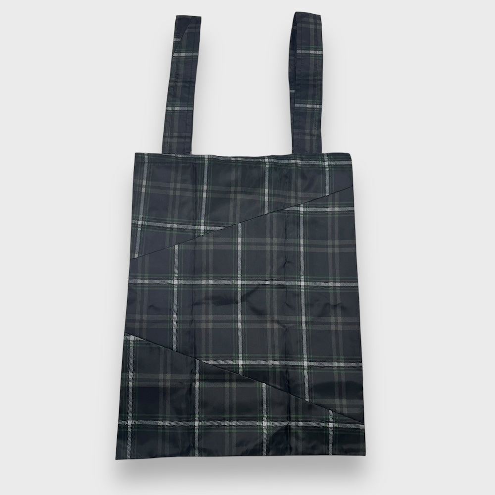 Remake Eco Bag Large,Black Tartan 64