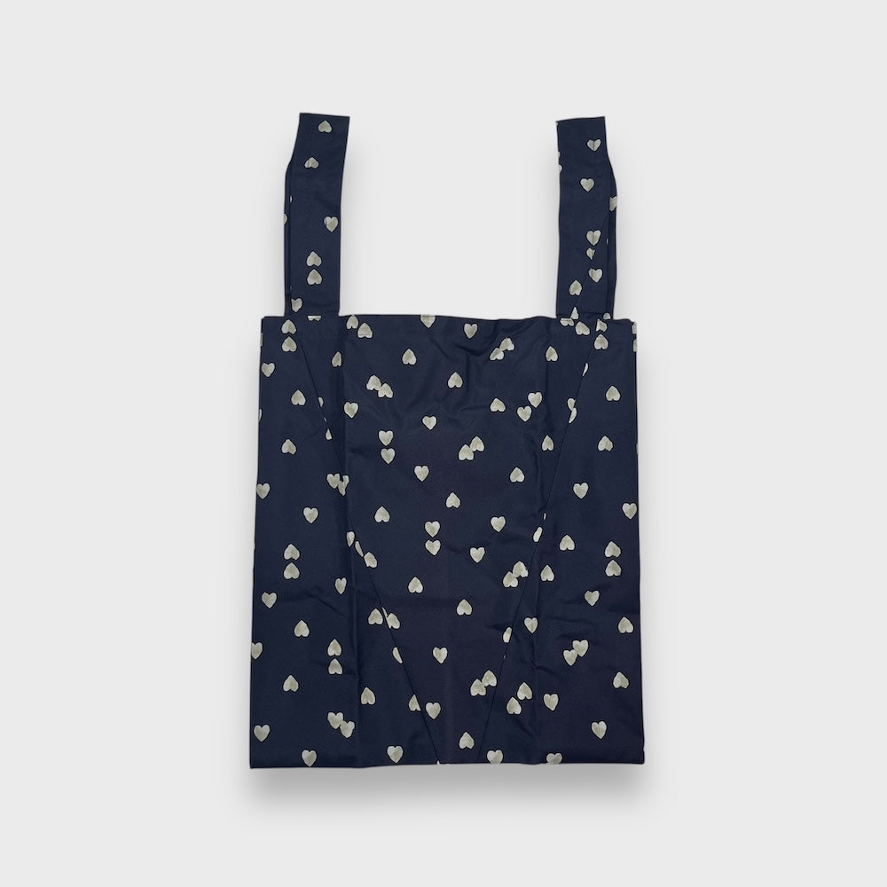 Remake Eco Bag Small,Navy Heart Design 51