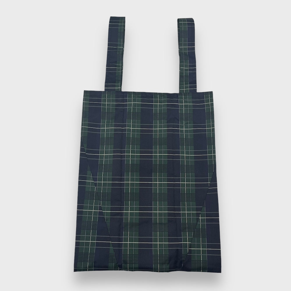 Remake Eco Bag Large,Navy Tartan Check 61