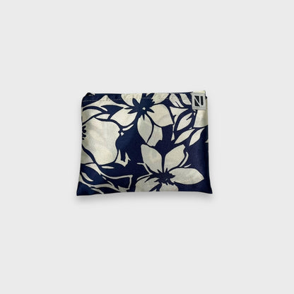 Remake Eco Bag Small,Navy Flower Pattern 41